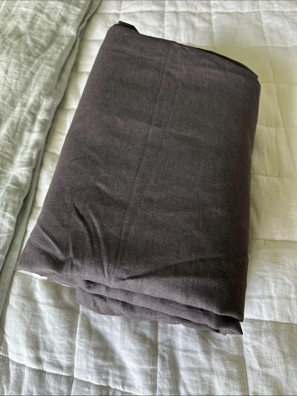 Quince European Linen Curtain -Set 48x84 - Storm